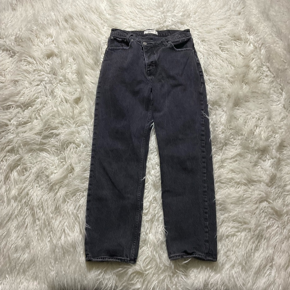 Abercrombie & Fitch Black High-Rise Straight Jeans